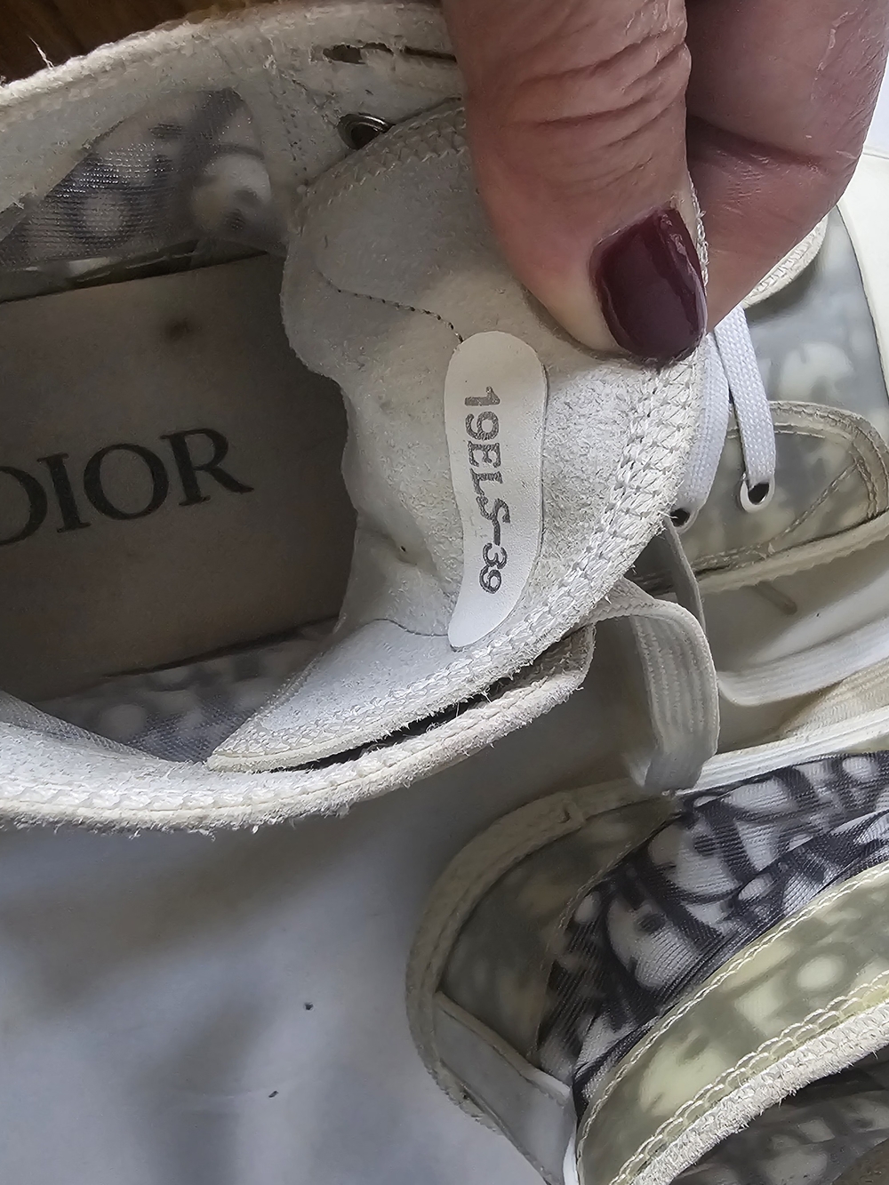 Dior Women's Translucent High-Top Sneakers in White and Grey. - Picture 8 of 12